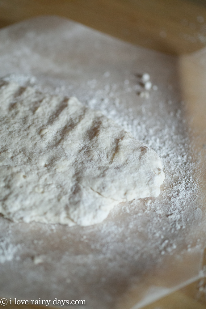 patted biscuit dough